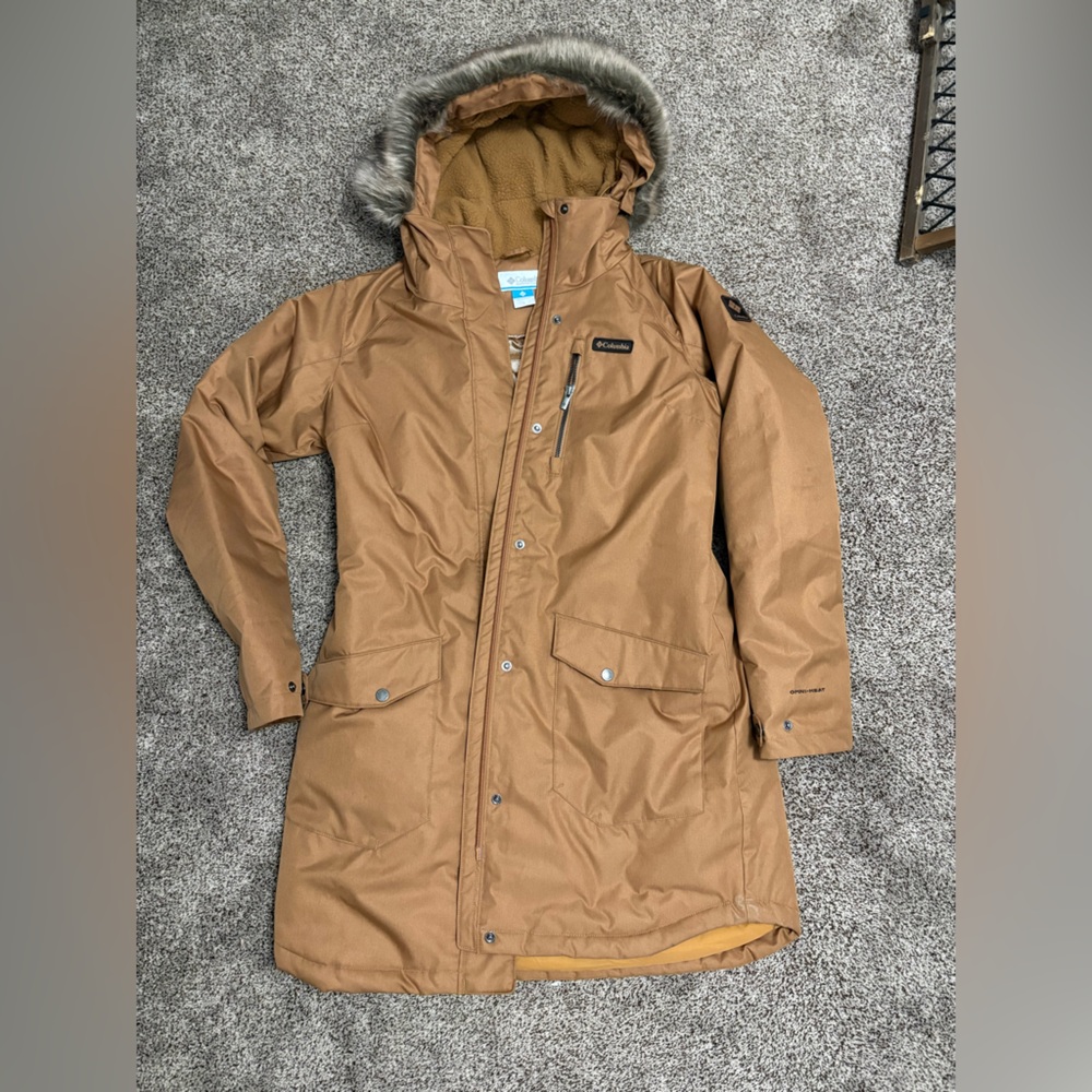Women's Columbia Suttle Mountain Faux Fur Long Insulated Jacket size large